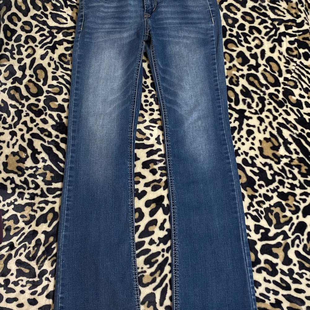 Wallflower Women's Dark Blue Boot-Cut Jeans - Picture 2 of 5